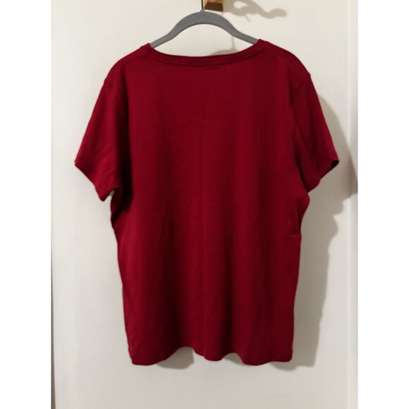 St. John’s Bay Red Short Sleeve Cotton T-Shirt Women’s XL Basic Essential Top - Picture 5 of 6